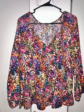 Emily Wonder Spotted Long Sleeve Blouse